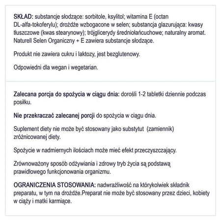 Naturell Organic Selenium + E, 60 таблеток с кусочками: цены и характеристики