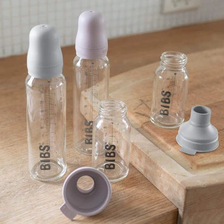 Bibs Baby Glass Bottle, стеклянная бутылочка с резиновой соской с медленным потоком, Blush, с рождения, 225 мл: цены и характеристики