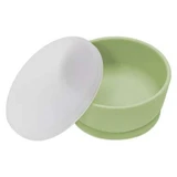 Силиконовая миска с присоской и крышкой, 6 месяцев+, Raw Green, Appekids