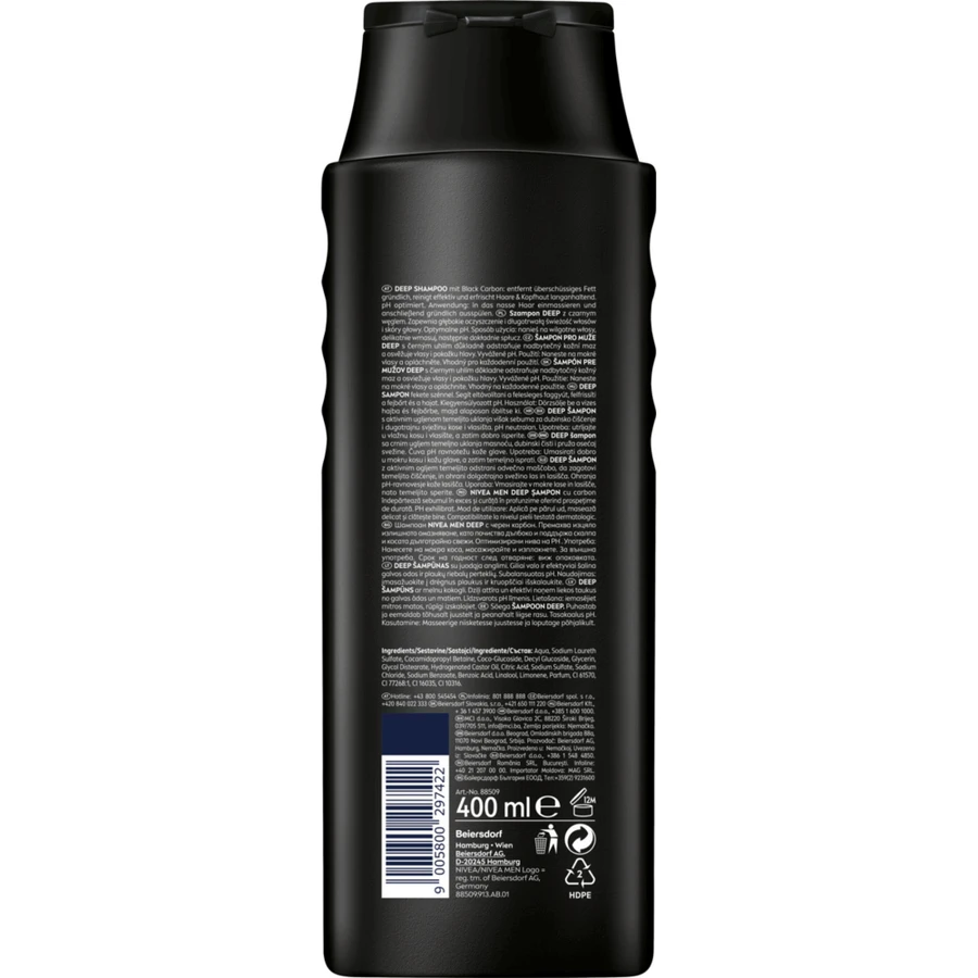 Nivea Men, Deep, Wax Shampoo, 400 мл: цены и характеристики