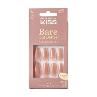 Накладные ногти Bare but Better, Nude Glow Long Coffin, Kiss