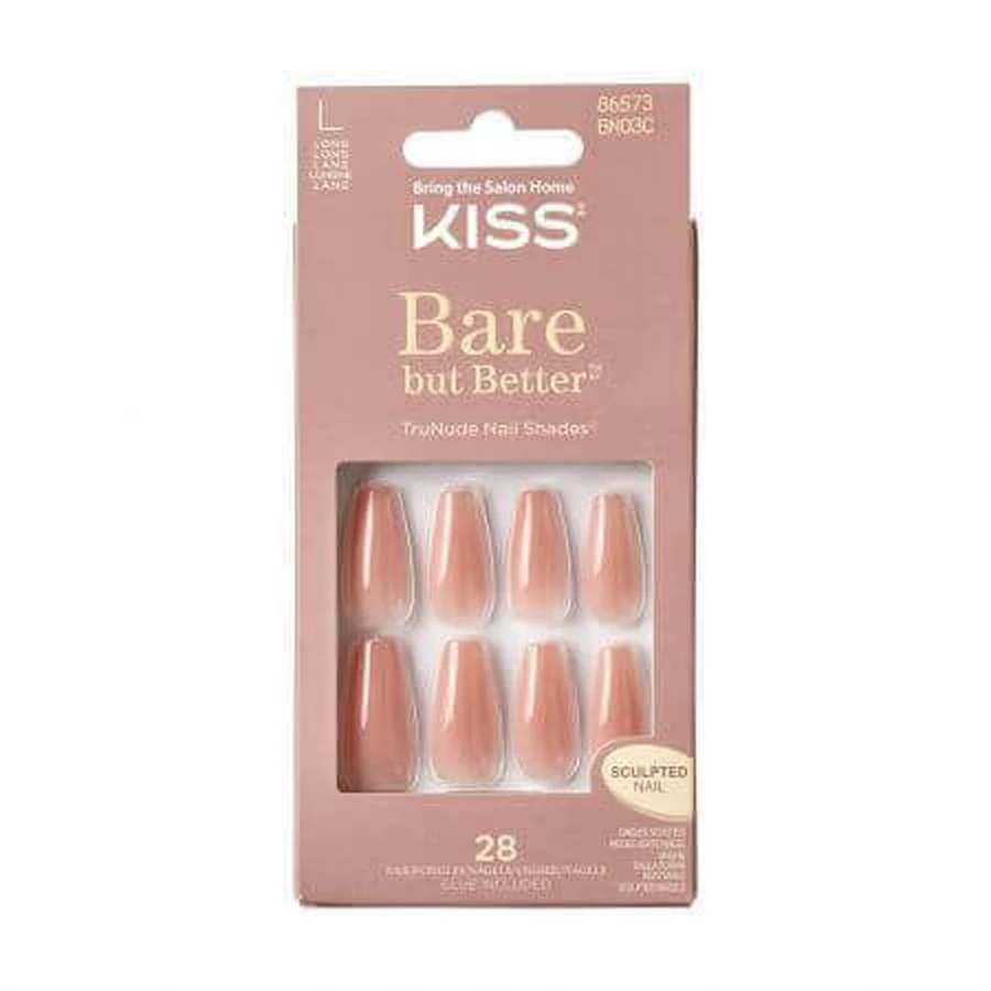 Накладные ногти Bare but Better, Nude Glow Long Coffin, Kiss: цены и характеристики
