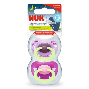 Силіконова соска M2 Signature Night, 2 штуки, 6-18 місяців, Nuk