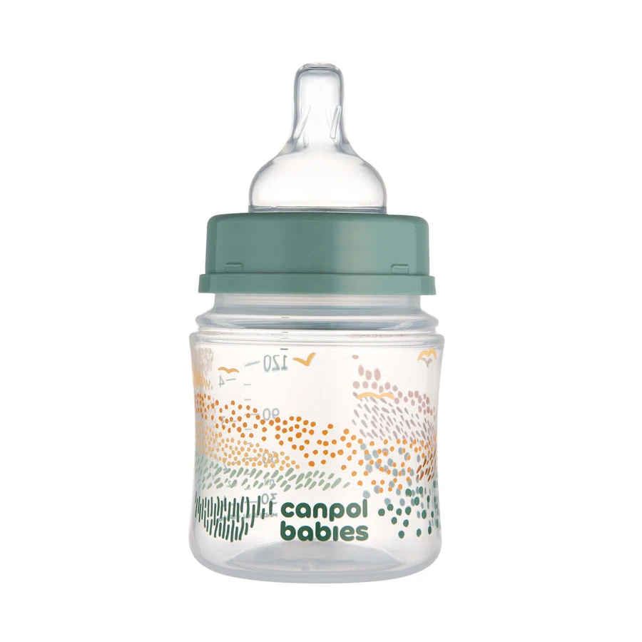Canpol Babies EasyStart, пляшечка з широким горлом, гірська, зелена, 35/242, від народження, 120 мл: ціни та характеристики