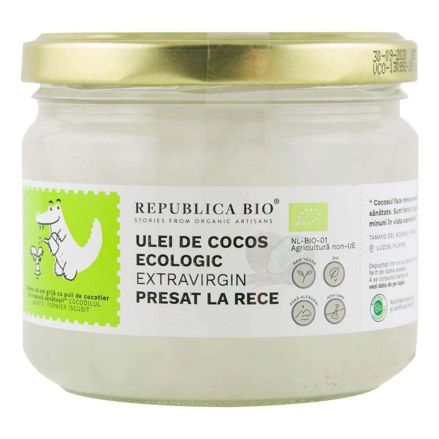 Органічна кокосова олія холодного віджиму, 280 мл, Organic Republic: ціни та характеристики