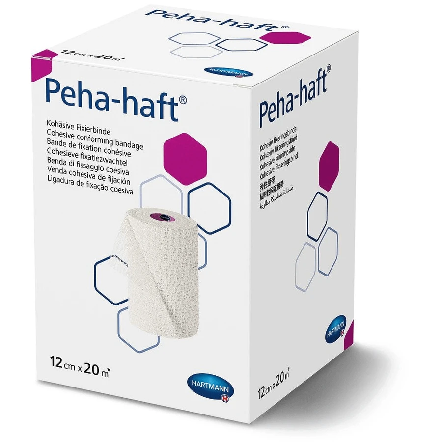Эластичный бинт Hartmann Peha-Haft, фиксирующий, 12 см x 20 м: цены и характеристики