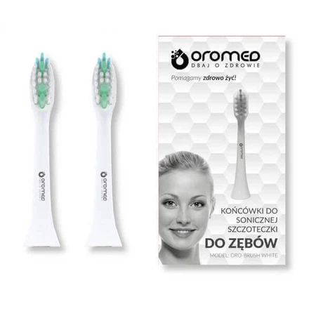 Oromed Oro-Brush, білі звукові щетинки зубної щітки, 2 штуки: ціни та характеристики