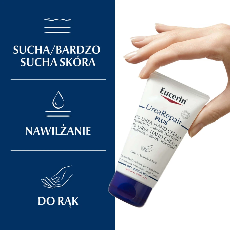 Eucerin UreaRepair Plus, wk крем с 5% мочевины для сухой и огрубевшей кожи, 75 мл: цены и характеристики