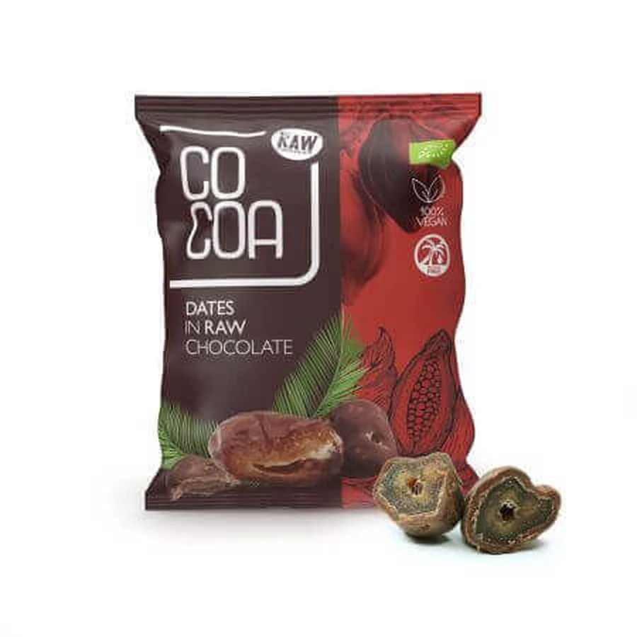 Eco Raw Chocolate Сырые шоколадные финики, 70 г, какао: цены и характеристики