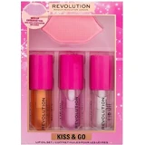 Подарунковий набір для губ Revolution, Kiss & Go Glaze Подарунковий набір для губ 1×1, подарунковий набір