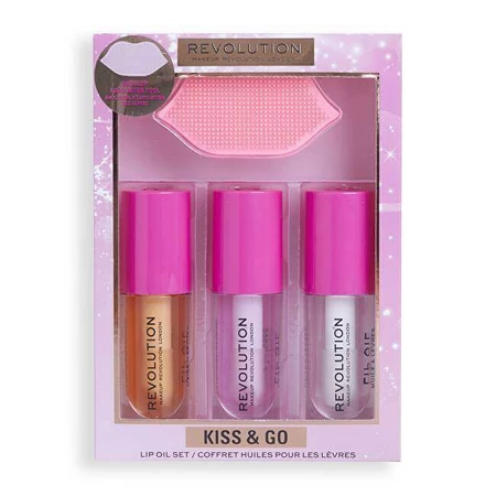 Подарунковий набір для губ Revolution, Kiss & Go Glaze Подарунковий набір для губ 1×1, подарунковий набір: ціни та характеристики