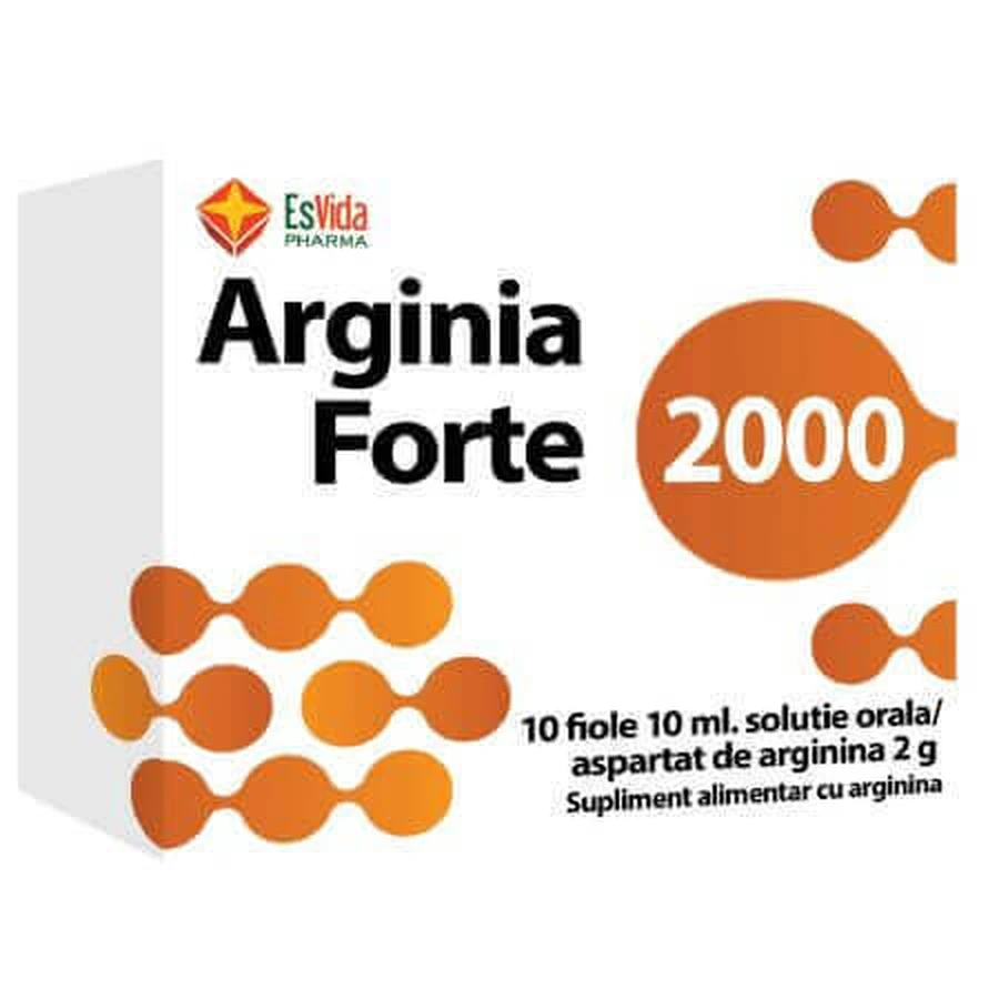 Аргінія Форте 2000, 10 флаконів, Esvida Pharma: ціни та характеристики