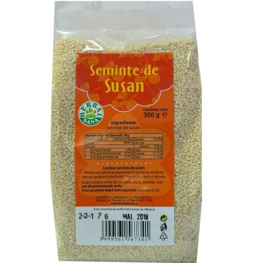 Семена кунжута, 300 г, Herbal Sana: цены и характеристики