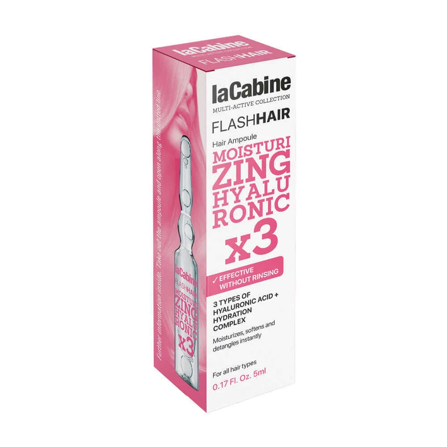 Flash Hair Moisturising Hyaluronic Гиалуроновый увлажняющий крем для волос Flash Moisturising Hyaluronic x3, 1 флакон x 5 мл, La Cabine: цены и характеристики