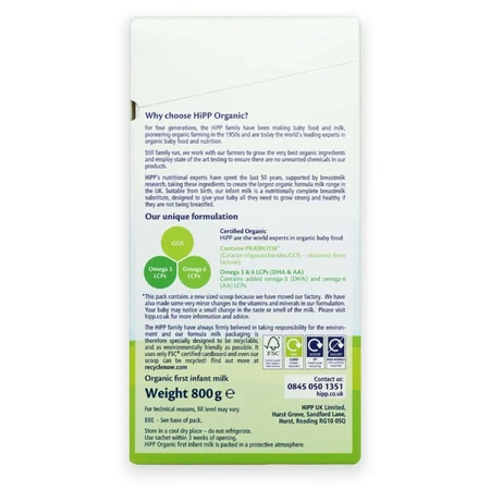 Стартовая молочная смесь Organic 1, +0 месяцев, 300 гр, Hipp: цены и характеристики