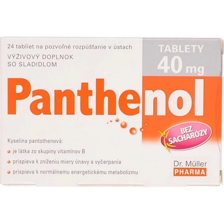 Dr. Müller ПАНТЕНОЛ 40 MG 1×24 тбл, дієтична добавка: ціни та характеристики