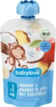Пюре Babylove Банан с ананасом и кокосом, ECO, для детей с 1 года, 100 г