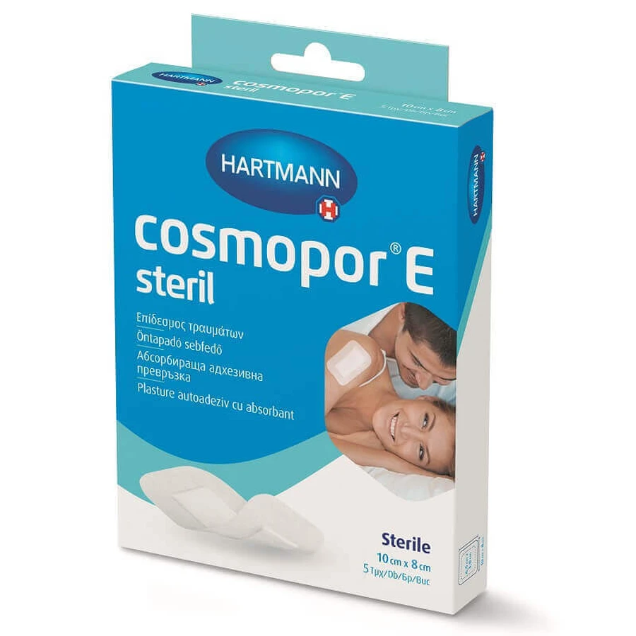 Стерильные пластыри Cosmopor E 10 x 8 см, 5 штук, Hartmann: цены и характеристики
