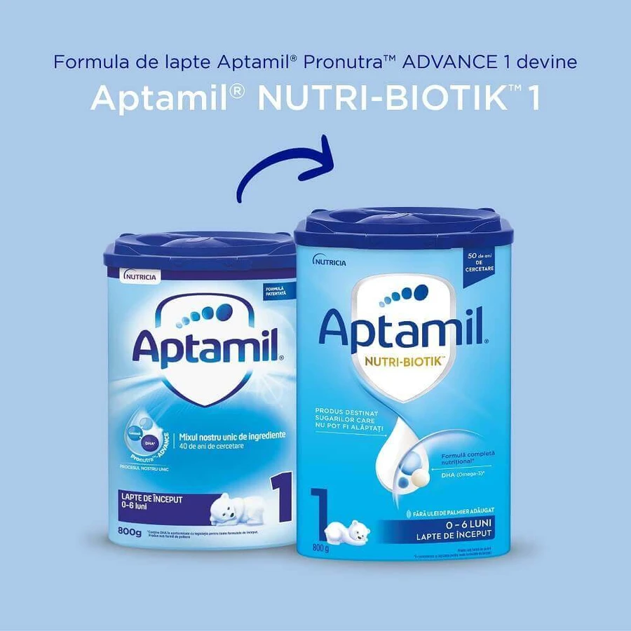 Суха молочна суміш Nutricia Aptamil Nutri-Biotik 1, 0-6 місяців, 800 г: ціни та характеристики