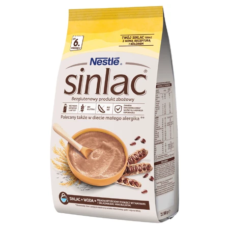 Nestle Sinlac, безглютеновый злаковый продукт, после 6 месяцев, 500 г: цены и характеристики