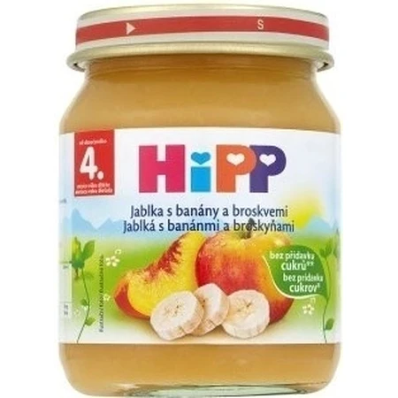 HiPP 100% Fruits Яблука, банани та персики 1×125 г, фруктовий снек для дітей: ціни та характеристики