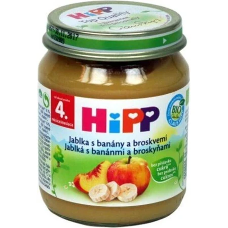 HiPP 100% Fruits Яблука, банани та персики 1×125 г, фруктовий снек для дітей: ціни та характеристики