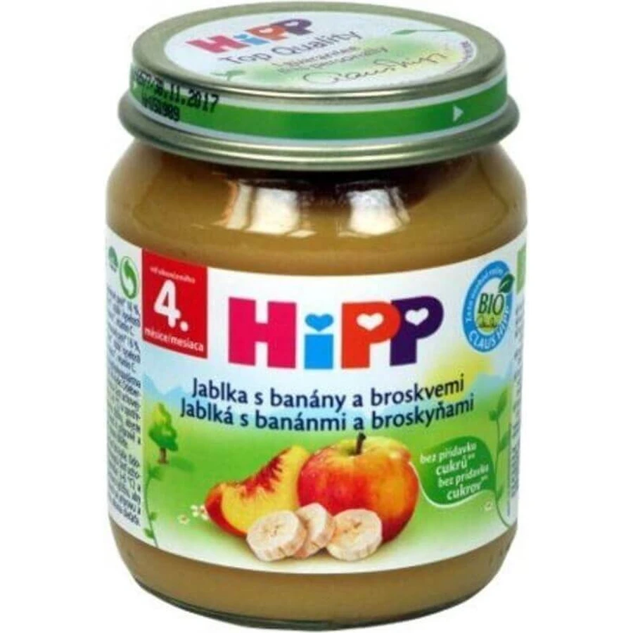 HiPP 100% Fruits Яблука, банани та персики 1×125 г, фруктовий снек для дітей: ціни та характеристики