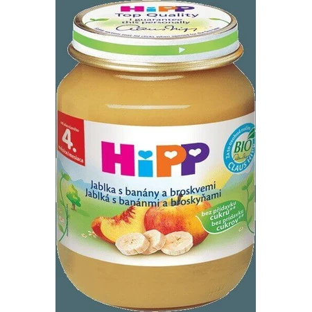 HiPP 100% Fruits Яблука, банани та персики 1×125 г, фруктовий снек для дітей: ціни та характеристики
