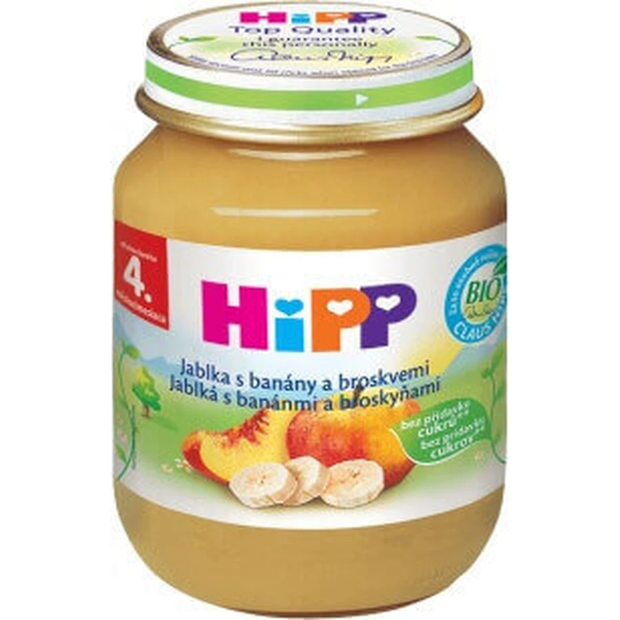 HiPP 100% Fruits Яблука, банани та персики 1×125 г, фруктовий снек для дітей: ціни та характеристики