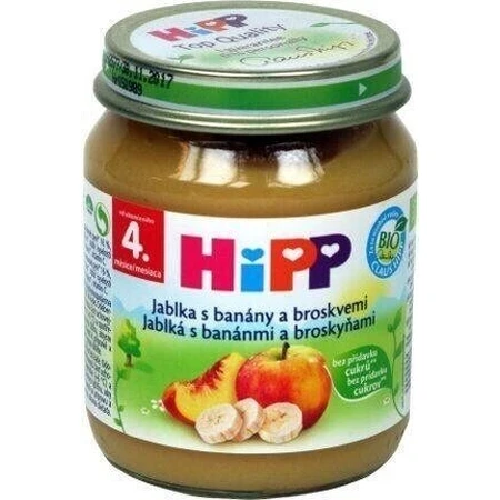 HiPP 100% Fruits Яблука, банани та персики 1×125 г, фруктовий снек для дітей: ціни та характеристики