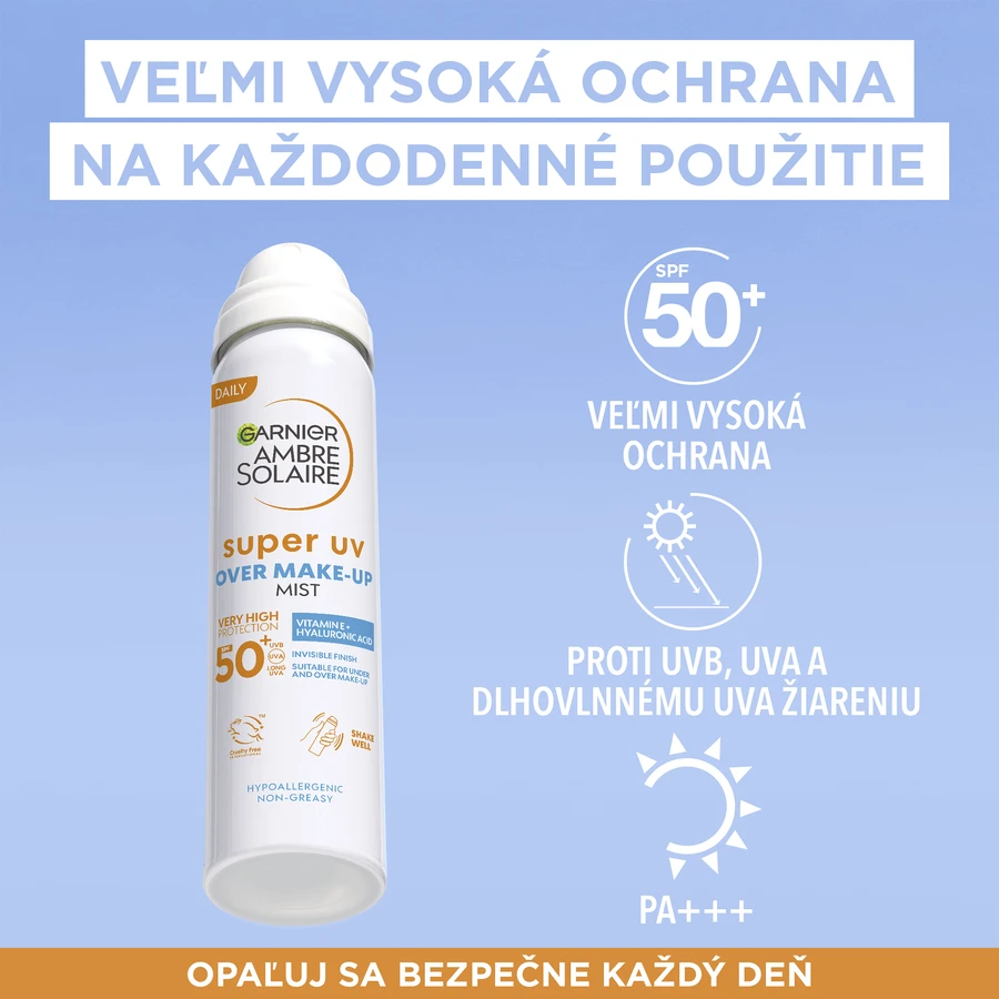 Garnier Ambre Solaire Super UV Protective Anti-UV Skin Mist SPF 50, 75 мл: цены и характеристики