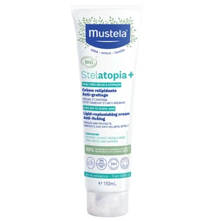 Крем для тела Mustela Stelatopia+ Organic Lipid-Replenishing Anti-Itching Cream, органический, липидовосстанавливающий, 150 мл