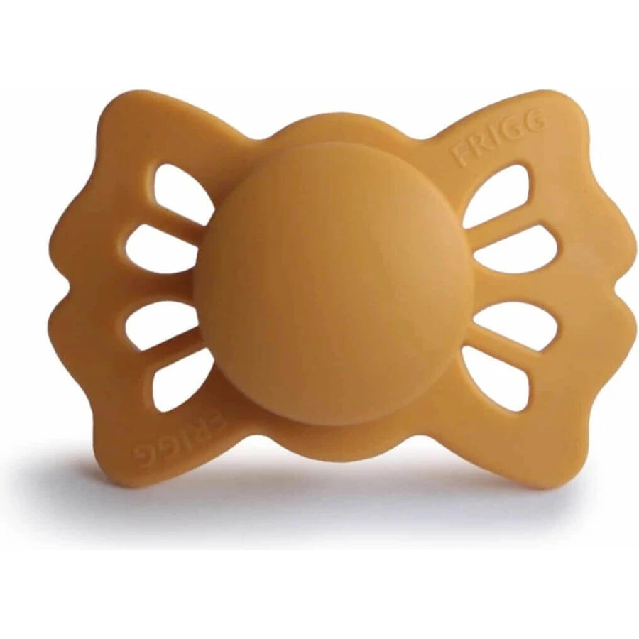 FRIGG Lucky симметричная силиконовая соска Honey Gold, 0-6м 1×1шт, силиконовая соска: цены и характеристики