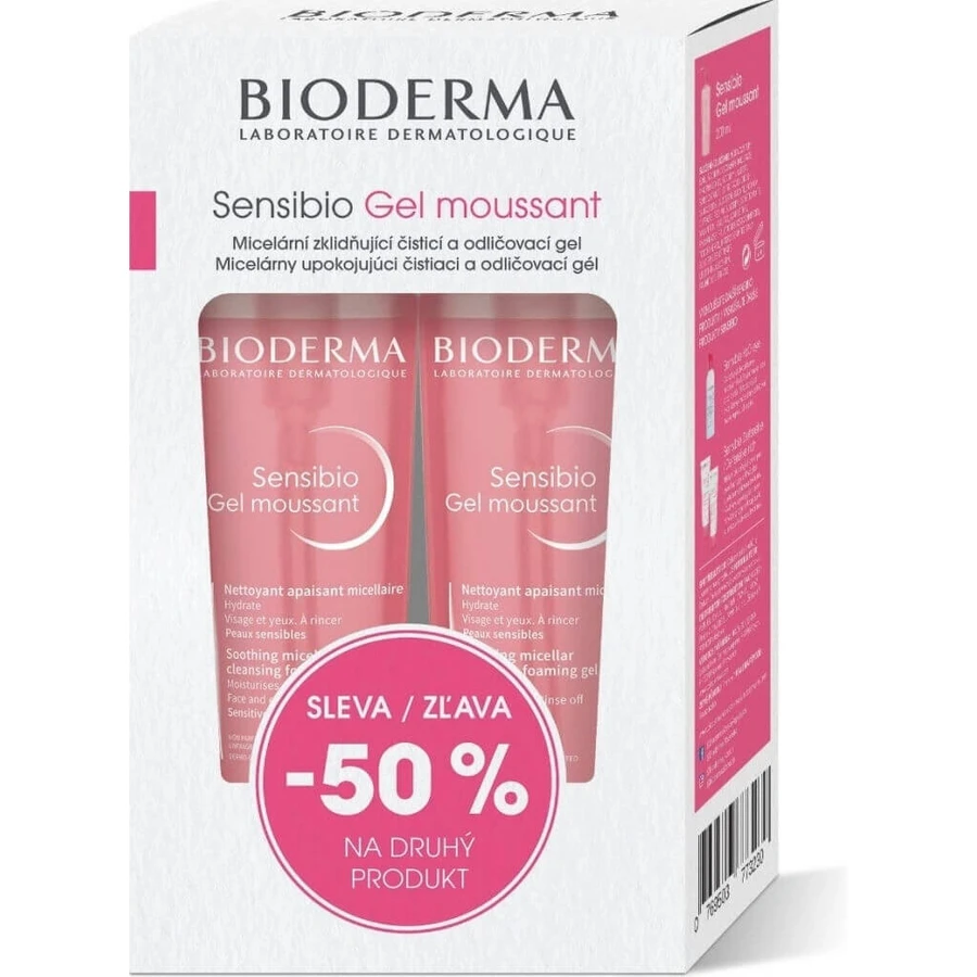 BIODERMA Sensibio Gel 200 мл 1+1 Festival 2×200 мл, гель для вмивання: ціни та характеристики