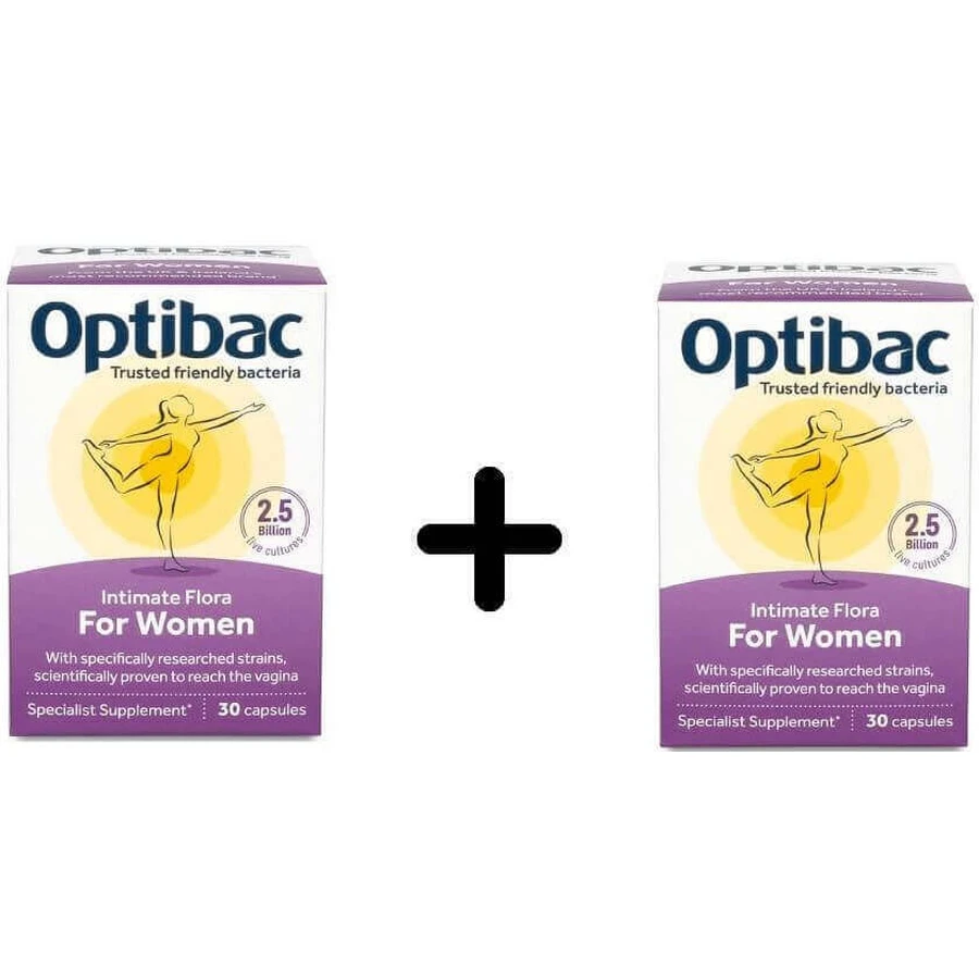 Оптибак Пробіотик OptiBac Woman для підтримки жіночого здоров'я, 2х30 капсул: ціни та характеристики