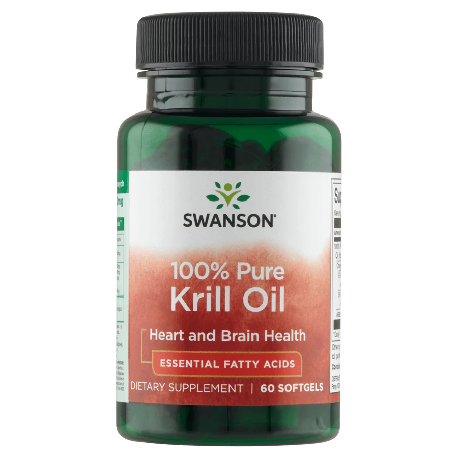Swanson 100% Pure Krill Oil, масло антарктического криля, 60 эл. капсул: цены и характеристики