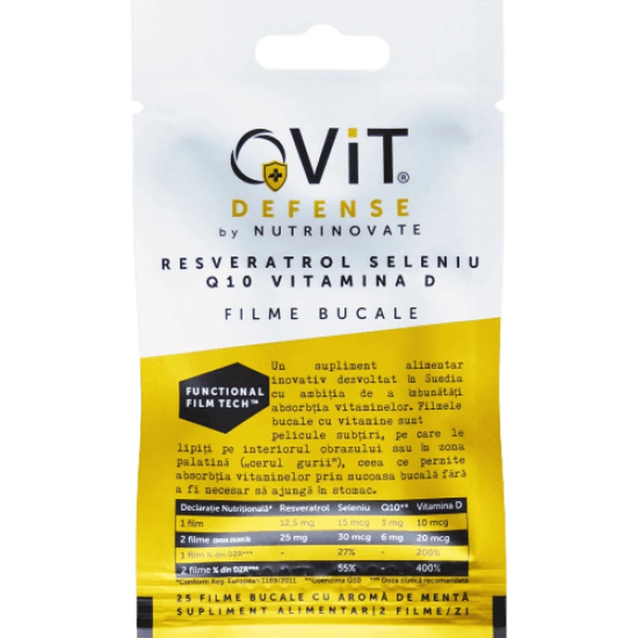 Вітамінні плівки QVIT для перорального застосування, 25 шт, Nutrinovate: ціни та характеристики
