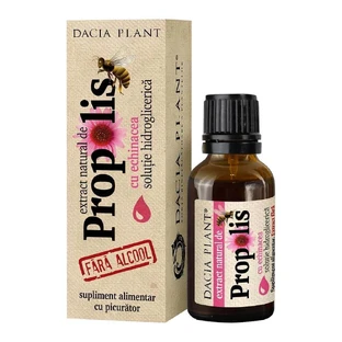 Натуральний екстракт прополісу з ехінацеєю з крапельницею, 20 мл, Dacia Plant