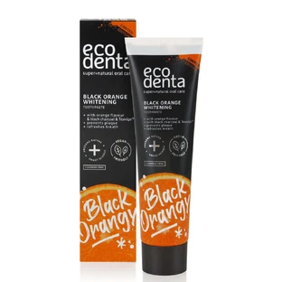 Отбеливающая зубная паста с древесным углем, тивиго и апельсином, Ecodenta, 100 мл