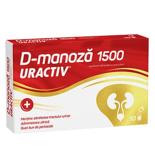 Uractiv D-Mannose 1500 мг, 10 пакетиков, Fiterman