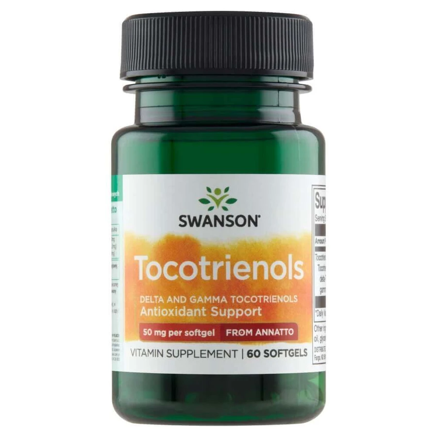 Swanson Tocotrienols, токотрієноли Forte DeltaGold з Annatto, 60 ел. капсул: ціни та характеристики