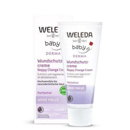 Крем под подгузник с белой нальбой, Baby Derma, 50 мл, Weleda: цены и характеристики