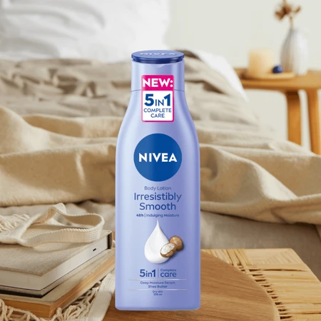 Nivea Лосьйон для душу "Турботлива мить", крем-догляд, 250 мл + Лосьйон для шкіри, розгладжуючий, 250 мл: ціни та характеристики