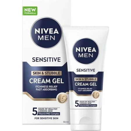 Nivea Men Крем-гель для чутливої шкіри та щетини 1×50 мл, гель для обличчя: ціни та характеристики