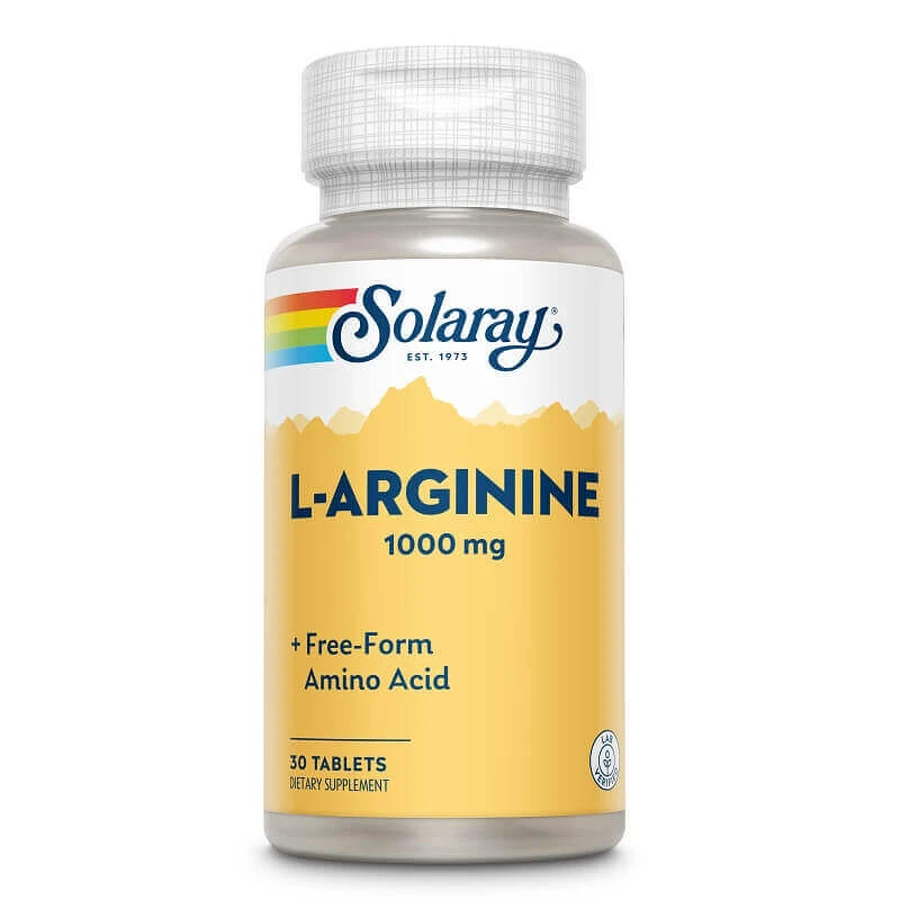 L-аргинин 1000 мг Solaray L-Arginine, 30 таблеток: цены и характеристики