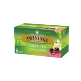 Зелений чай зі смаком вишні та ванілі, 25 пакетиків, Twinings
