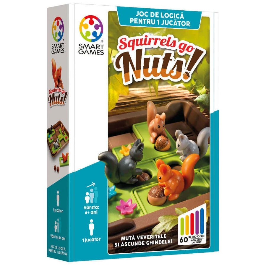 Логічна гра 80 завдань румунською мовою Squirrels Go Nuts!, +6 років, Розумні ігри: ціни та характеристики