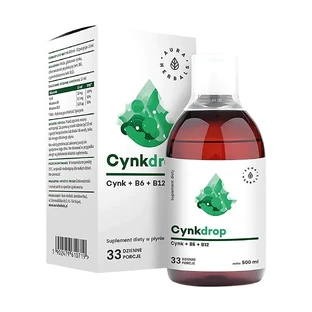 Aura Herbals Zincdrop, цинк + вітамін В6 + вітамін В12, 500 мл