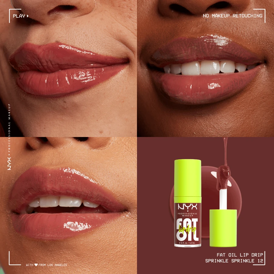 NYX Professional Makeup Fat Oil Lip Drip Lip Oil 12 Sprinkle Sprinkle: ціни та характеристики