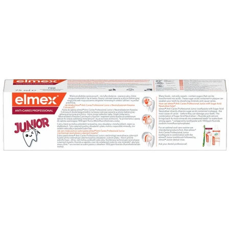 Elmex Anti-Caries Professional Junior, зубная паста для детей, 6-12 лет, 75 мл: цены и характеристики